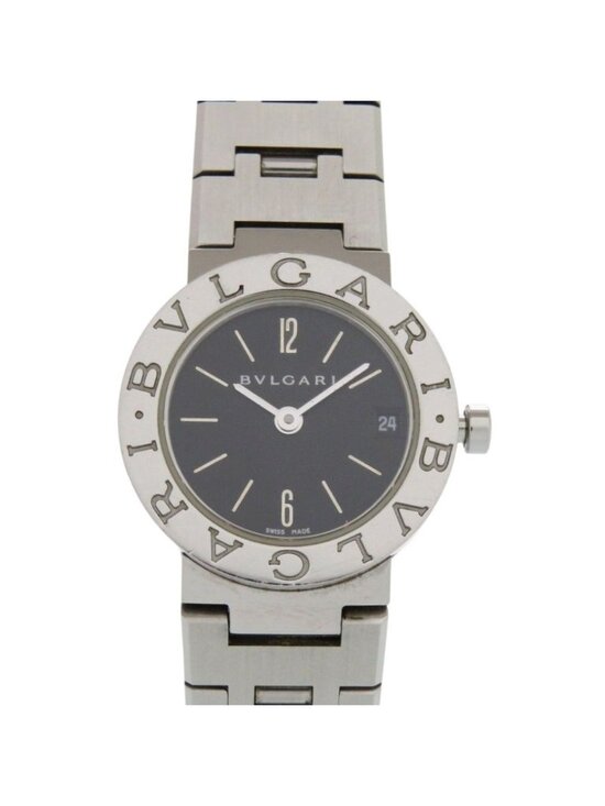 Bvlgari SS Black Quartz Watch Dial